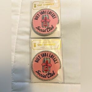 Simply Southern “Diet Soda Lovers Social Club” Car Coaster Set
